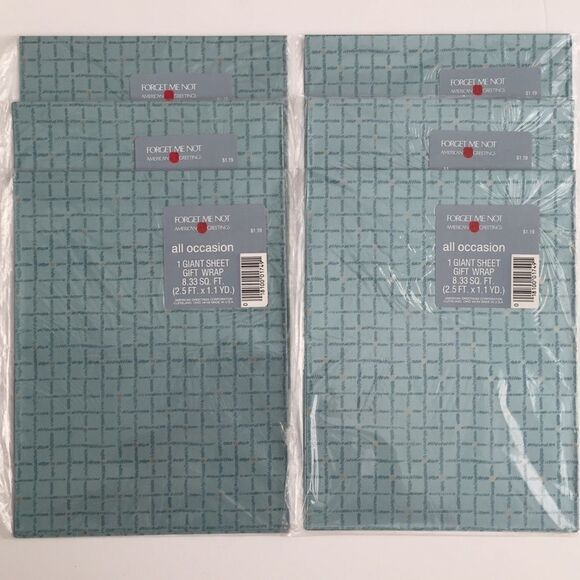 Vintage Forget Me Not American Greetings All Occasion Giant Sheet Gift Wrap - Picture 2 of 4